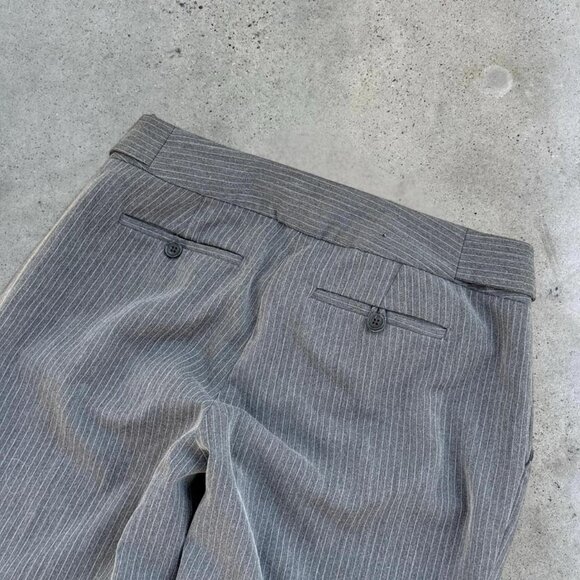 grey pinstripe wide leg trousers - Picture 6 of 8